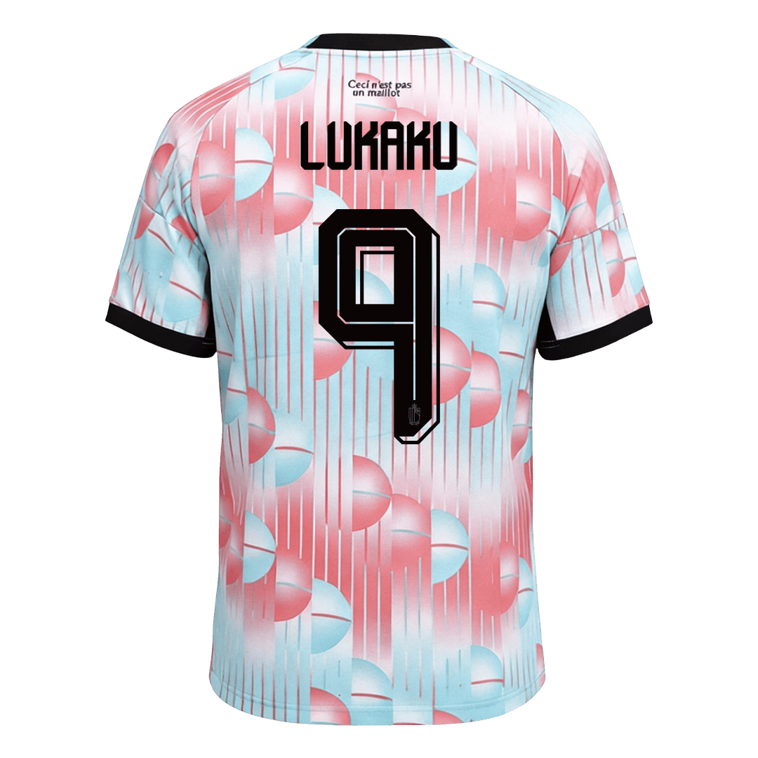 LUKAKU #9 Belgique Extérieur Maillot - Coupe du Monde 2026 Blue&Pink