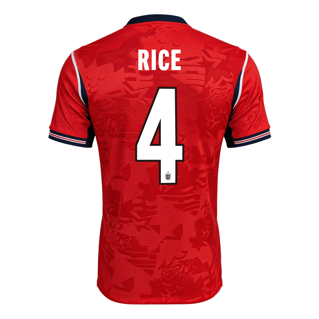 RICE #4 Angleterre Extérieur Maillot - Coupe du Monde 2026 Rouge Joueur