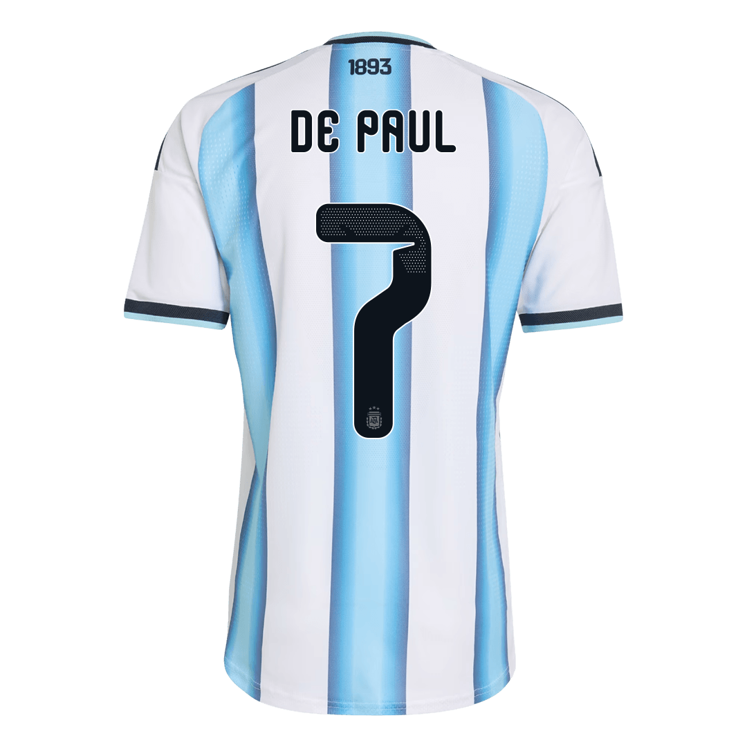 DE PAUL #7 Argentine Domicile Maillot - Coupe du Monde 2026 Blue&White Joueur