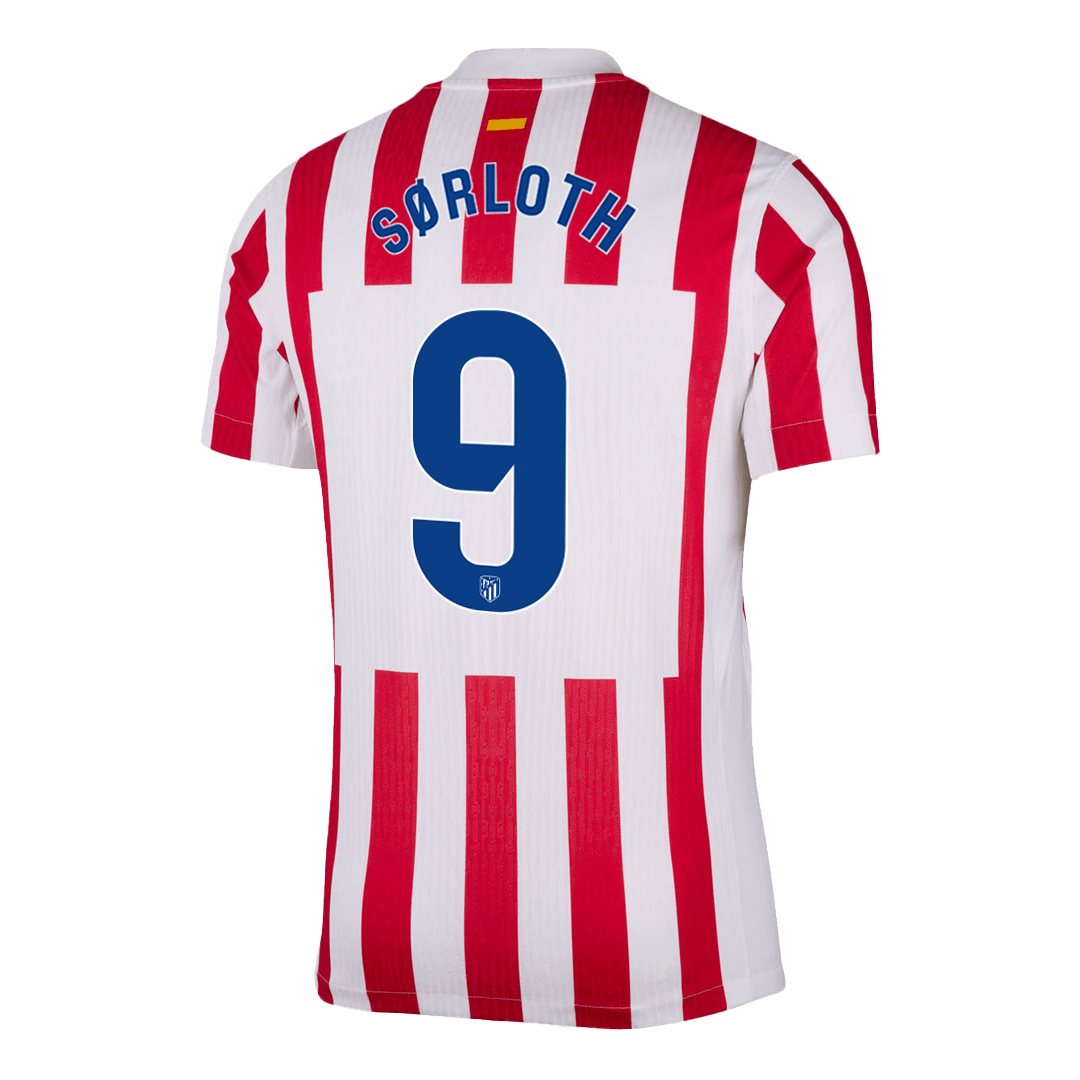 SØRLOTH #9 Atlético Domicile Maillot 2025/26 Rouge&Blanc Joueur