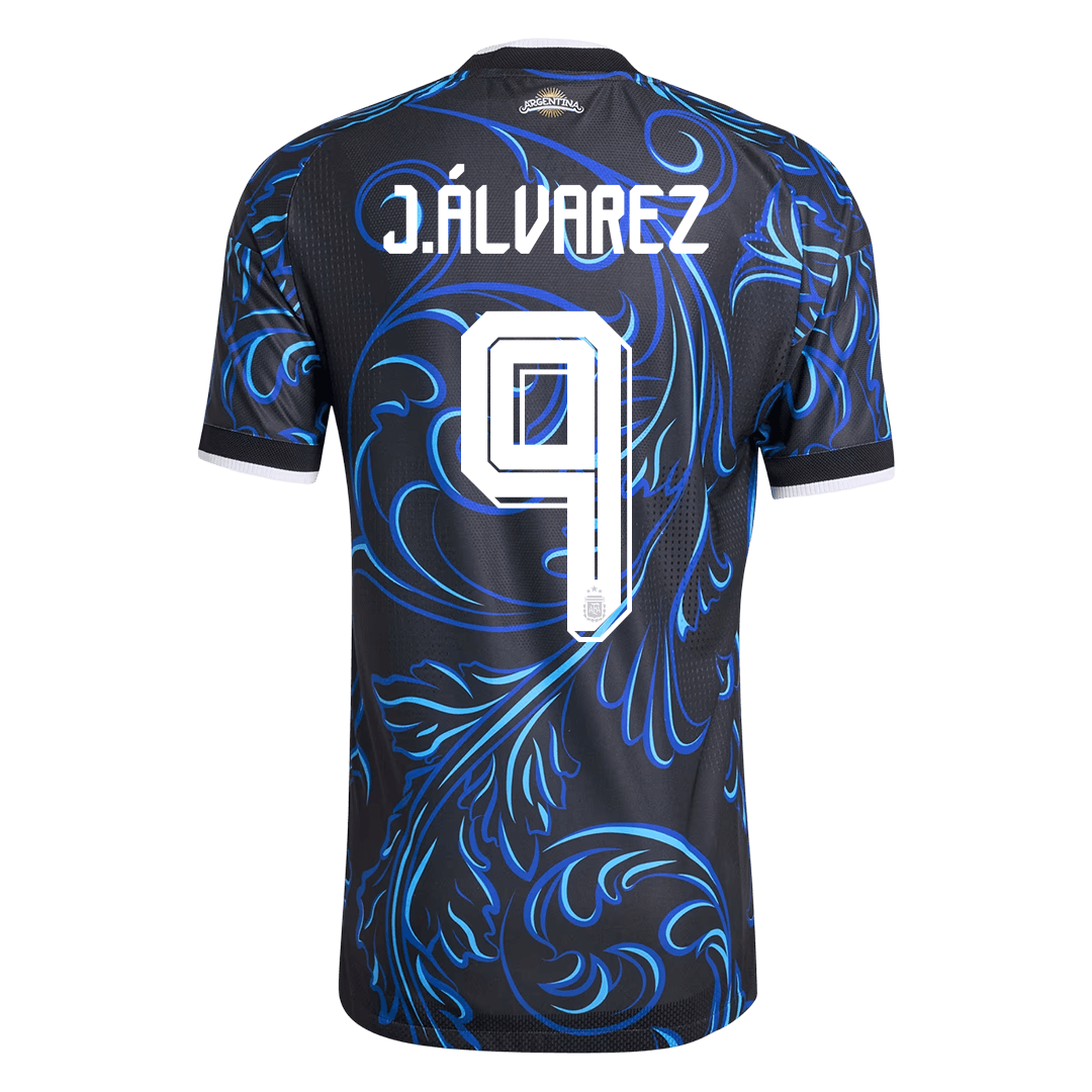 J. ÁLVAREZ #9 Argentine Extérieur Maillot - Coupe du Monde 2026 Noir Joueur
