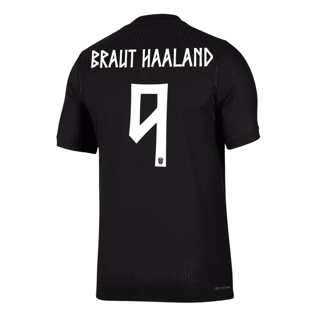 BRAUT HAALAND #9 Norvège Extérieur Maillot - Coupe du Monde 2026 Noir Joueur