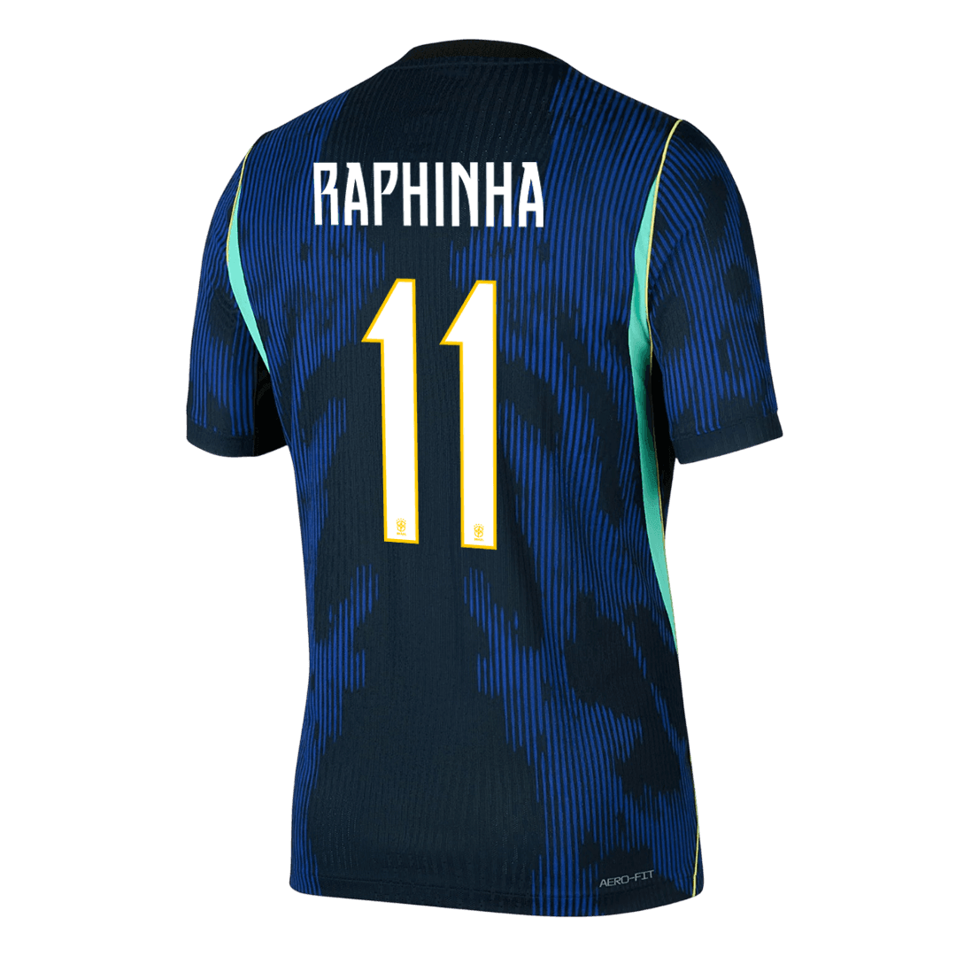 RAPHINHA #11 Brésil Extérieur Maillot - Coupe du Monde 2026 Bleu marine Joueur