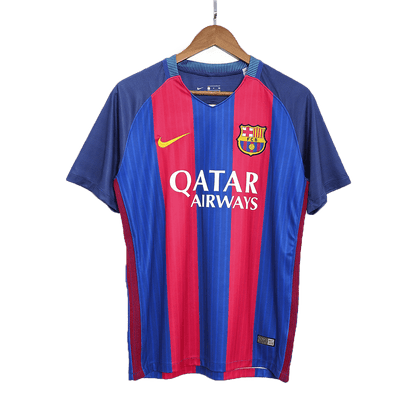 Retro MESSI #10 Barcelone Domicile Maillot 2016/17 Rouge&Bleu