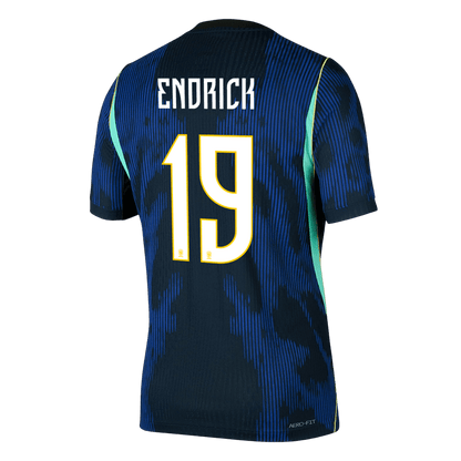 ENDRICK #19 Brésil Extérieur Maillot - Coupe du Monde 2026 Bleu marine Joueur