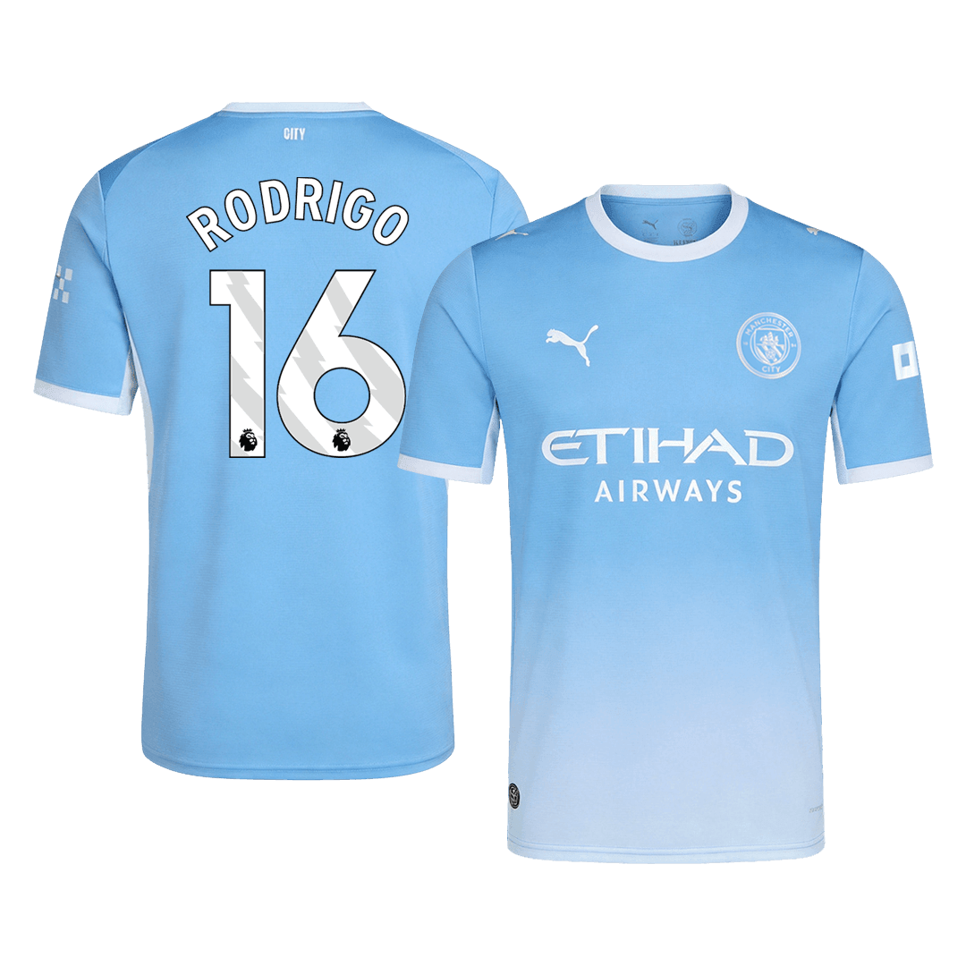 RODRIGO #16 Manchester City Domicile Maillot 2026/27 Bleu