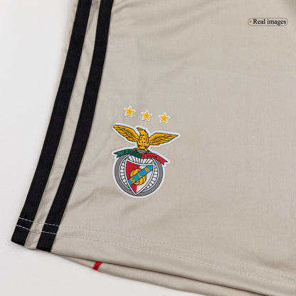 Lisbonne Extérieur Maillot Kit 2025/26 Enfant Beige