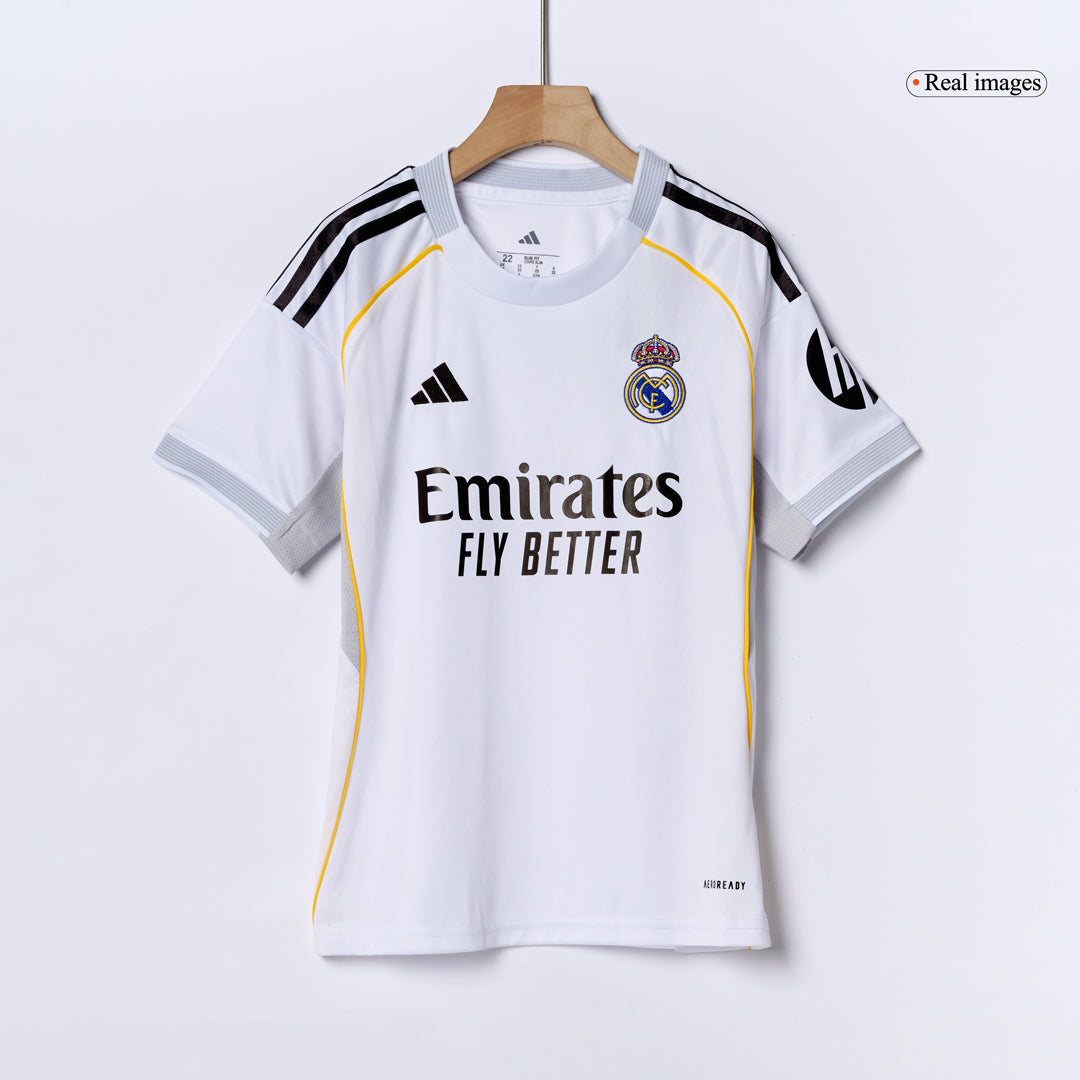 Real Madrid Domicile Maillot Kit 2025/26 Junior Blanc