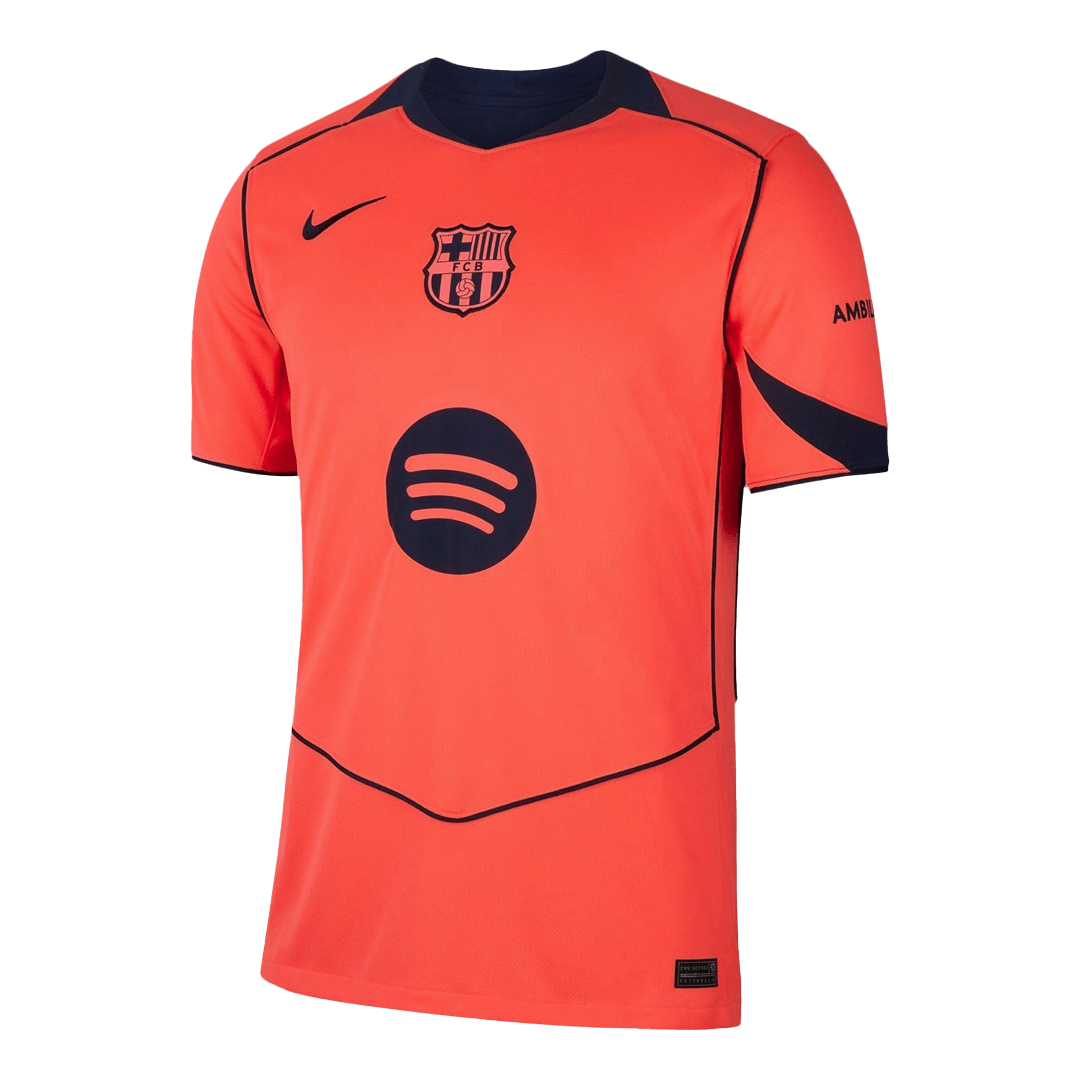 LEWANDOWSKI #9 Barcelone Third Maillot 2025/26 Orange - UCL