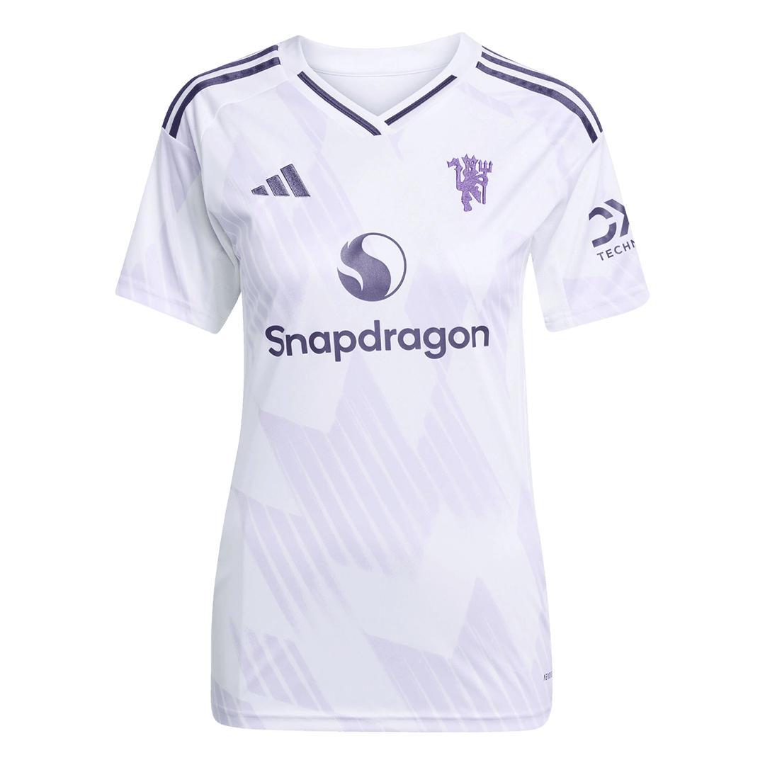 Femme Manchester United Extérieur Maillot 2025/26 Blanc