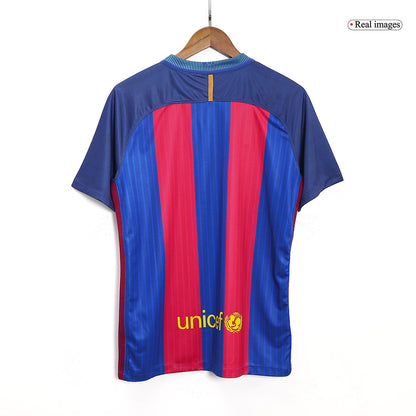 Retro MESSI #10 Barcelone Domicile Maillot 2016/17 Rouge&Bleu