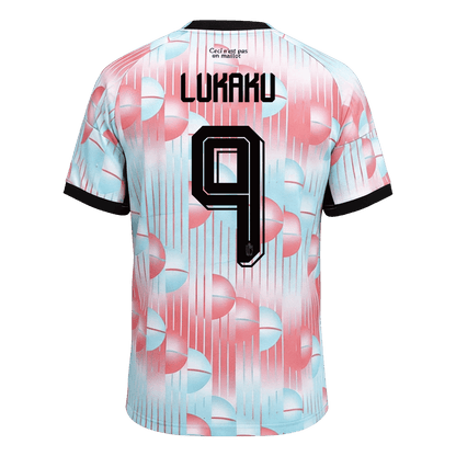 LUKAKU #9 Belgique Extérieur Maillot - Coupe du Monde 2026 Blue&Pink