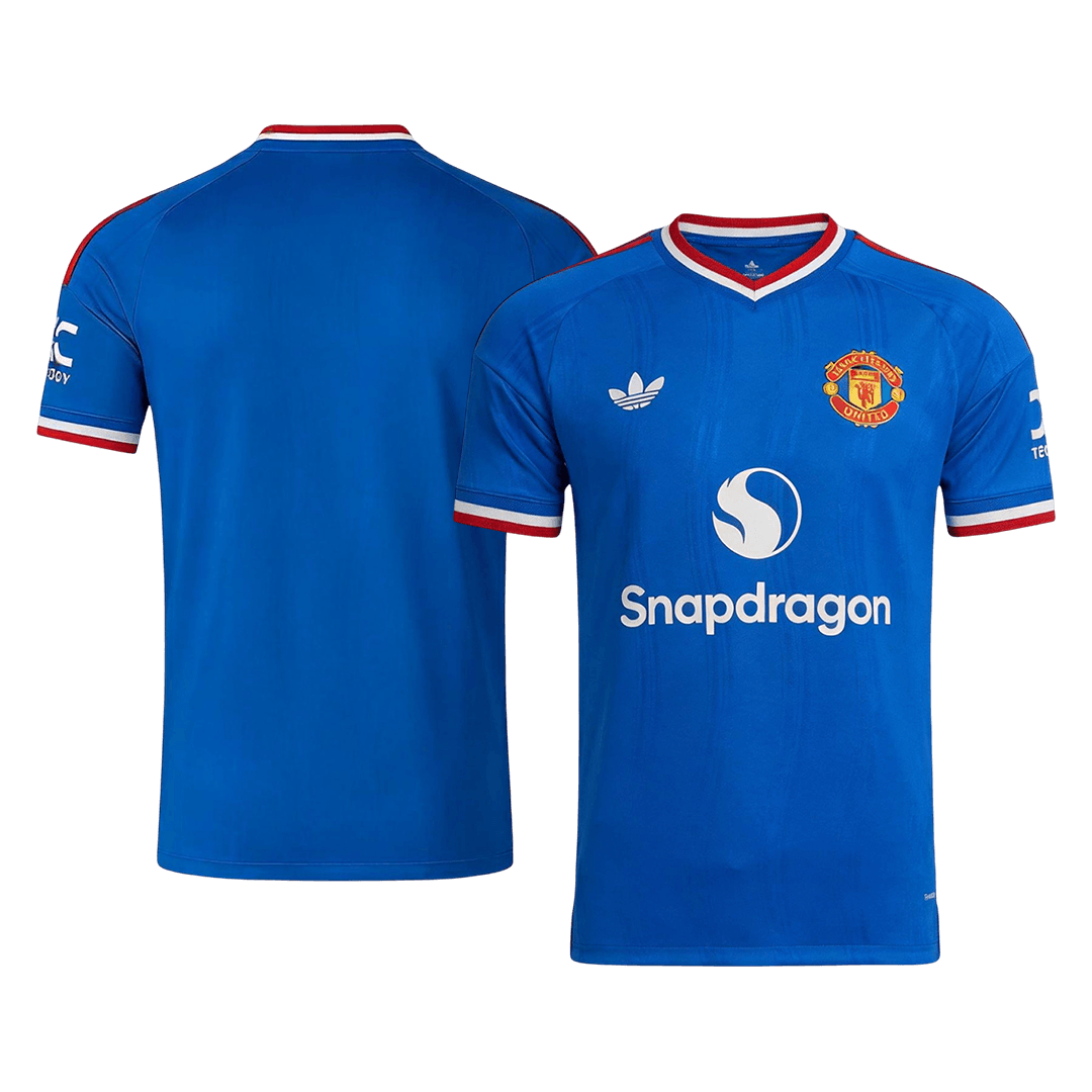 Manchester United Extérieur Maillot 2026/27 Bleu Joueur