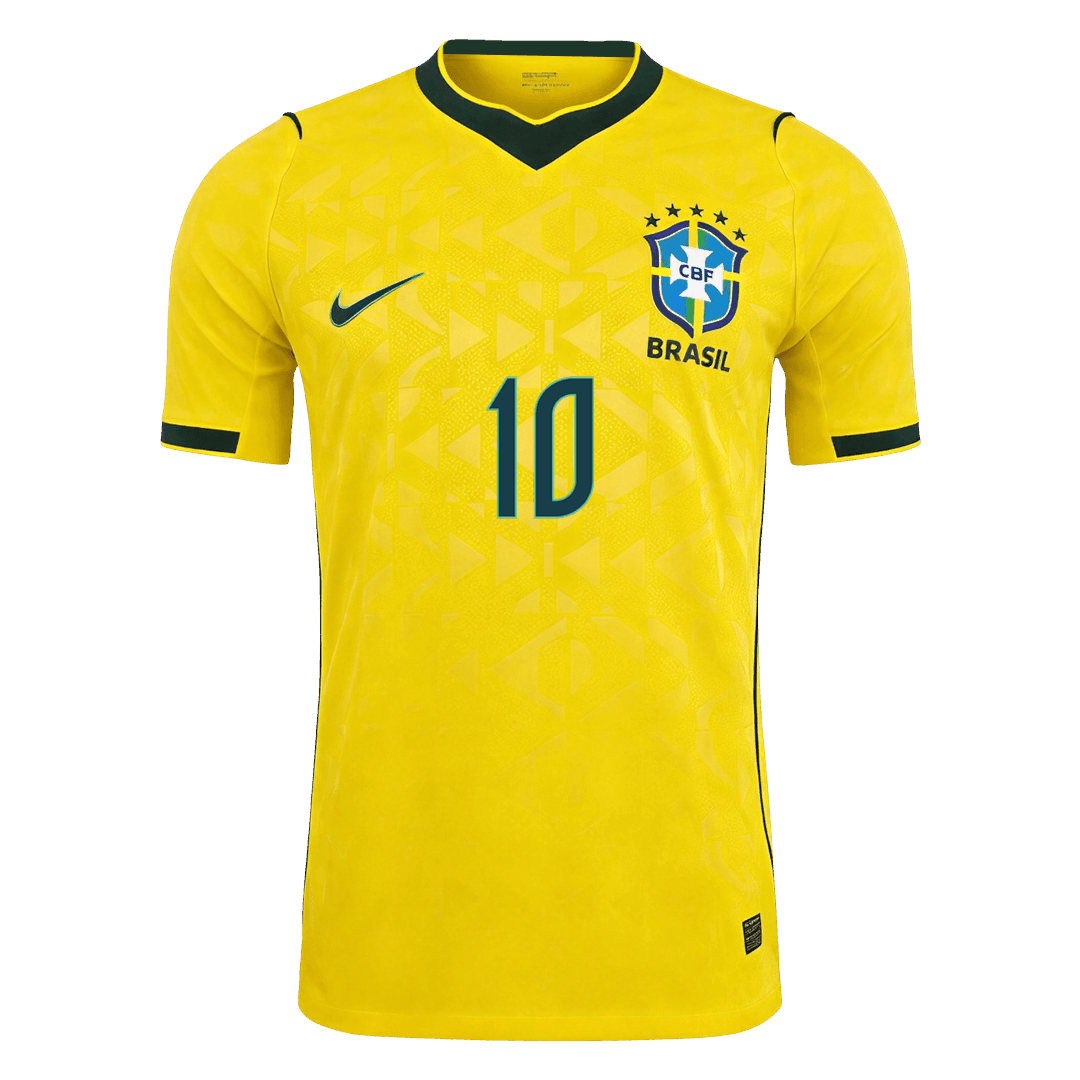 NEYMAR JR. #10 Brésil Domicile Maillot - Coupe du Monde 2026 Jaune Joueur