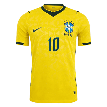 NEYMAR JR. #10 Brésil Domicile Maillot - Coupe du Monde 2026 Jaune Joueur