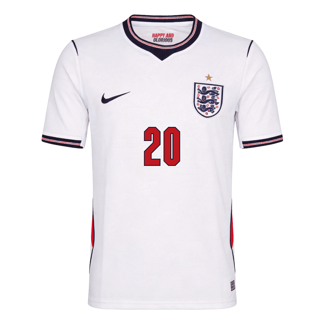 PALMER #20 Angleterre Domicile Maillot - Coupe du Monde 2026 Blanc