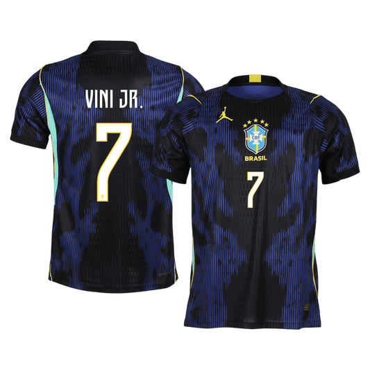 VINI JR. #7 Brésil Extérieur Maillot - Coupe du Monde 2026 Bleu marine Joueur
