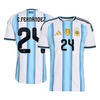 E. FERNÁNDEZ #24 Argentine Domicile Maillot - Coupe du Monde 2026 Blue&White Joueur