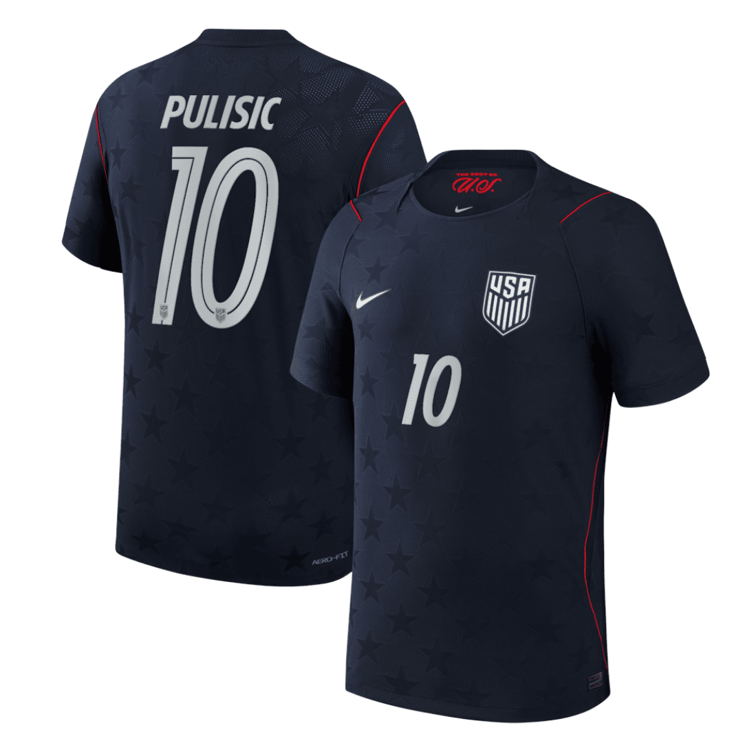 PULISIC #10 États-Unis Extérieur Maillot - Coupe du Monde 2026 Noir Joueur