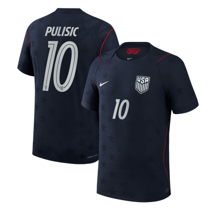 PULISIC #10 États-Unis Extérieur Maillot - Coupe du Monde 2026 Noir Joueur