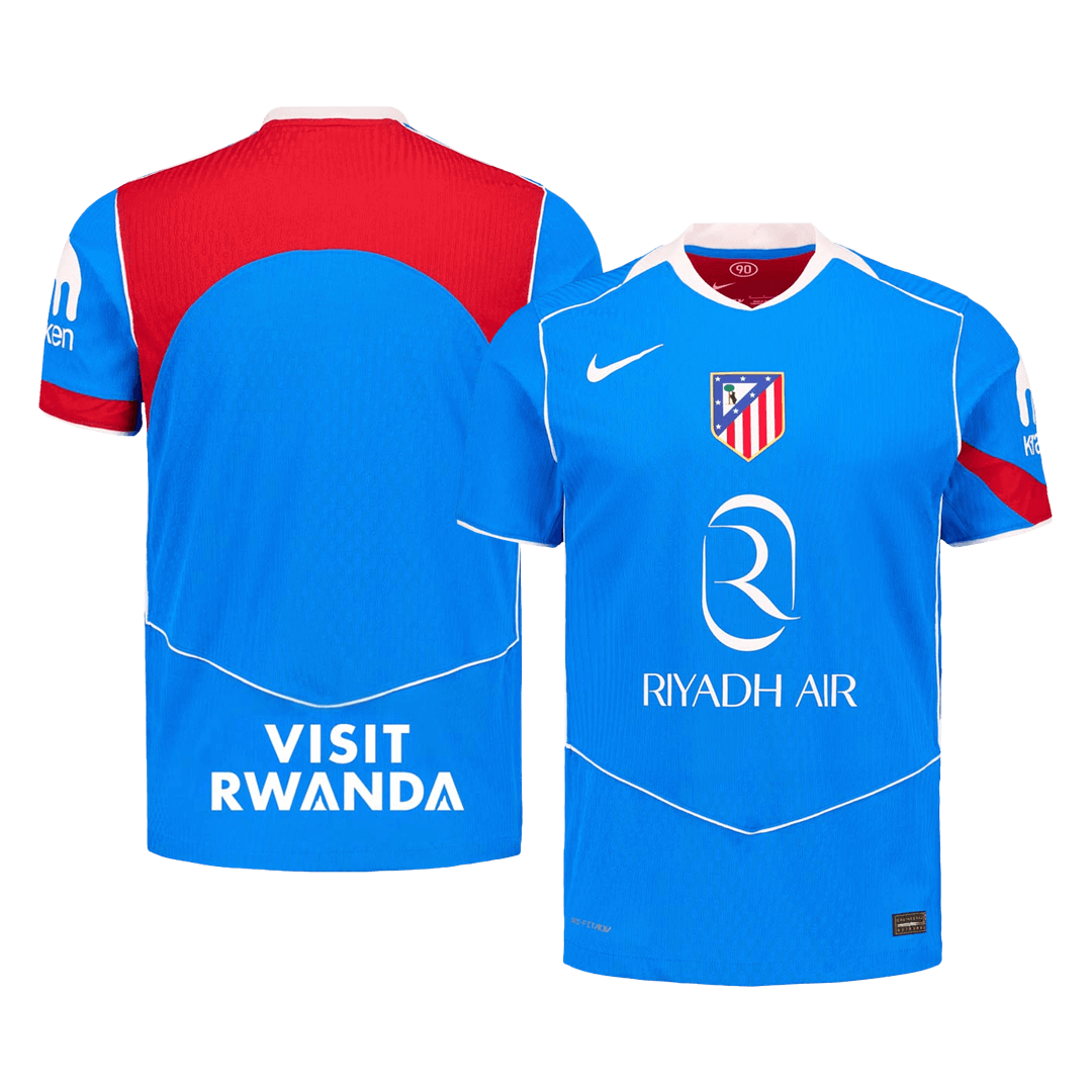 Atlético Third Maillot 2025/26 Bleu Joueur Grande Taille