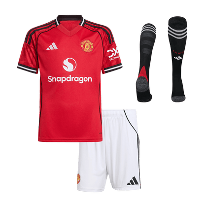 Manchester United Domicile Maillot Kit 2025/26 Enfant Rouge
