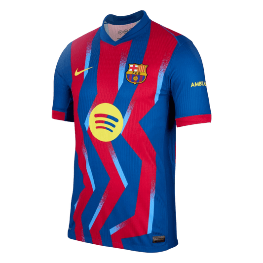 Barcelone Fourth Maillot 2025/26 Rouge&Bleu Joueur