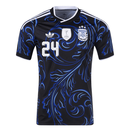 E. FERNÁNDEZ #24 Argentine Extérieur Maillot - Coupe du Monde 2026 Noir