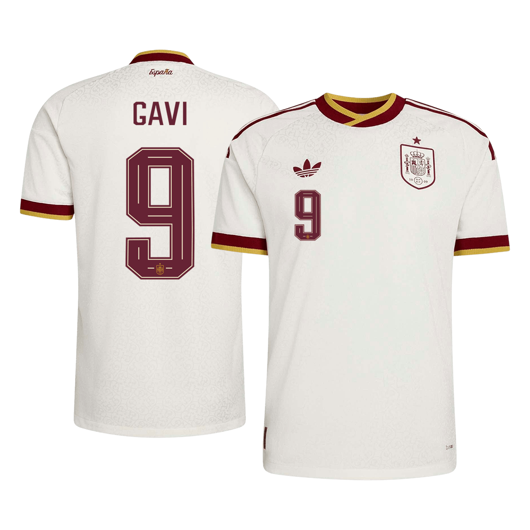 GAVI #9 Espagne Extérieur Maillot - Coupe du Monde 2026 Blanc Joueur
