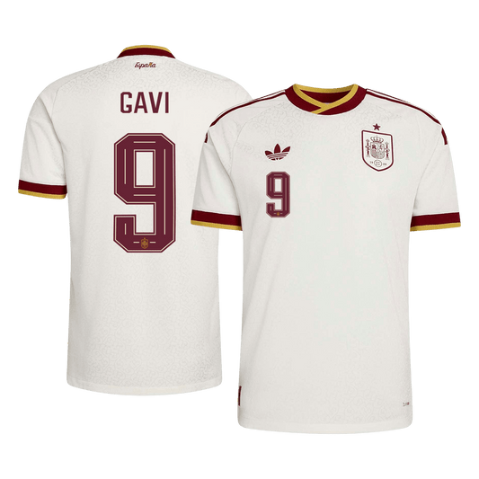 GAVI #9 Espagne Extérieur Maillot - Coupe du Monde 2026 Blanc Joueur