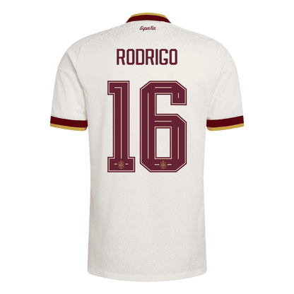 RODRIGO #16 Espagne Extérieur Maillot - Coupe du Monde 2026 Blanc Joueur