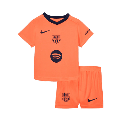 Barcelone Third Maillot Kit 2025/26 Enfant Orange