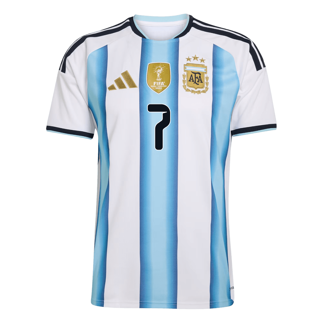 DE PAUL #7 Argentine Domicile Maillot - Coupe du Monde 2026 Blue&White - Super