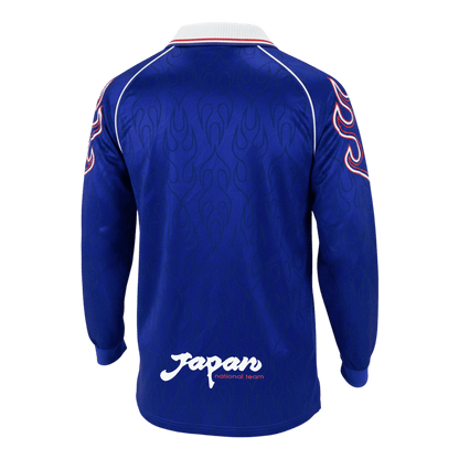 Retro Japon Domicile Maillot Manches Longues 1998 Bleu