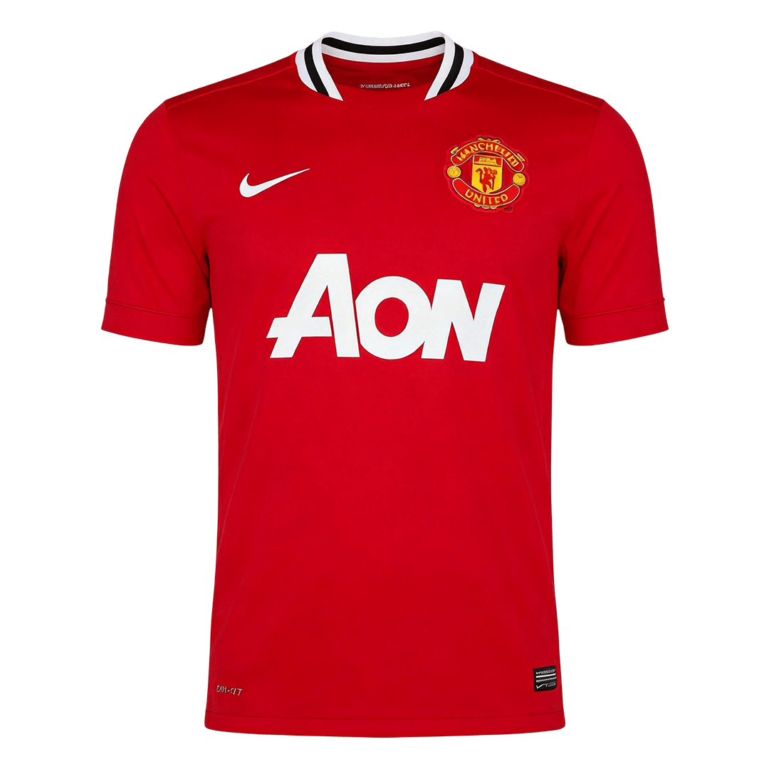 Retro Manchester United Domicile Maillot 2011/12 Rouge