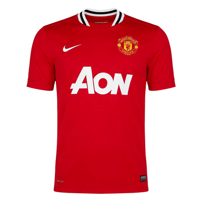 Retro Manchester United Domicile Maillot 2011/12 Rouge