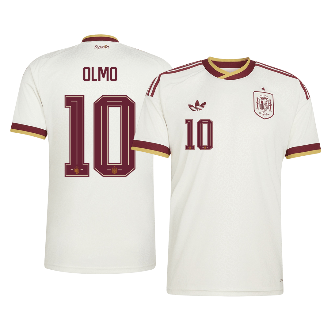 OLMO #10 Espagne Extérieur Maillot - Coupe du Monde 2026 Blanc