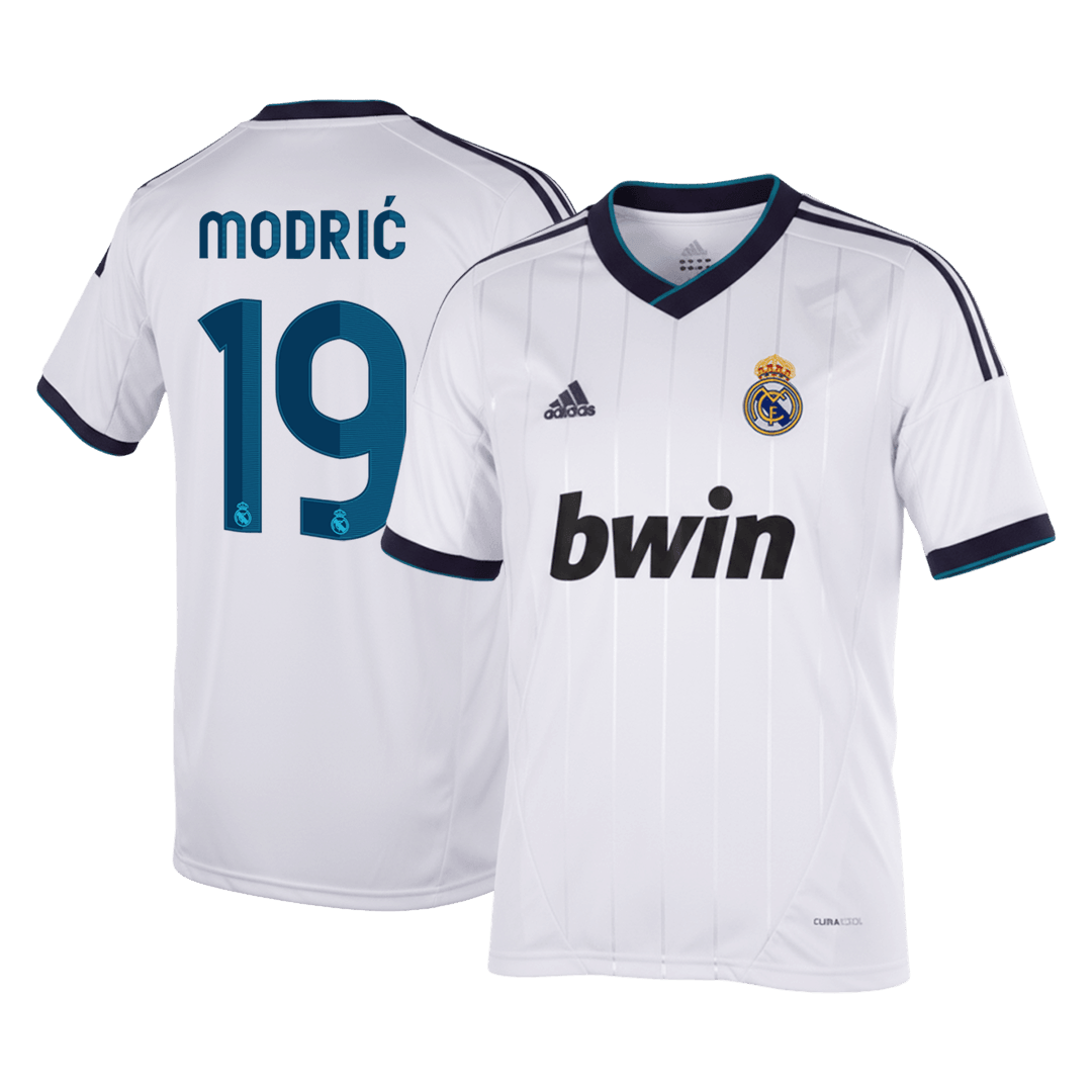 Retro MODRIĆ #19 Real Madrid Domicile Maillot 2012/13 Blanc