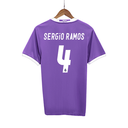 SERGIO RAMOS #4 Retro Real Madrid Extérieur Maillot 2016/17