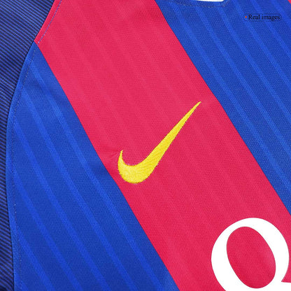 Retro MESSI #10 Barcelone Domicile Maillot 2016/17 Rouge&Bleu
