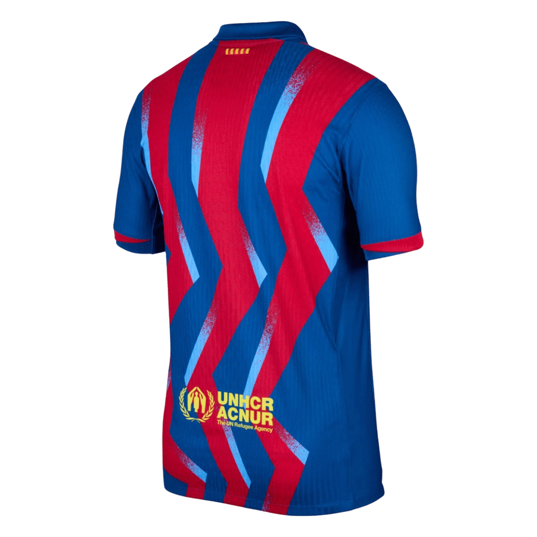 Barcelone Fourth Maillot 2025/26 Rouge&Bleu Joueur