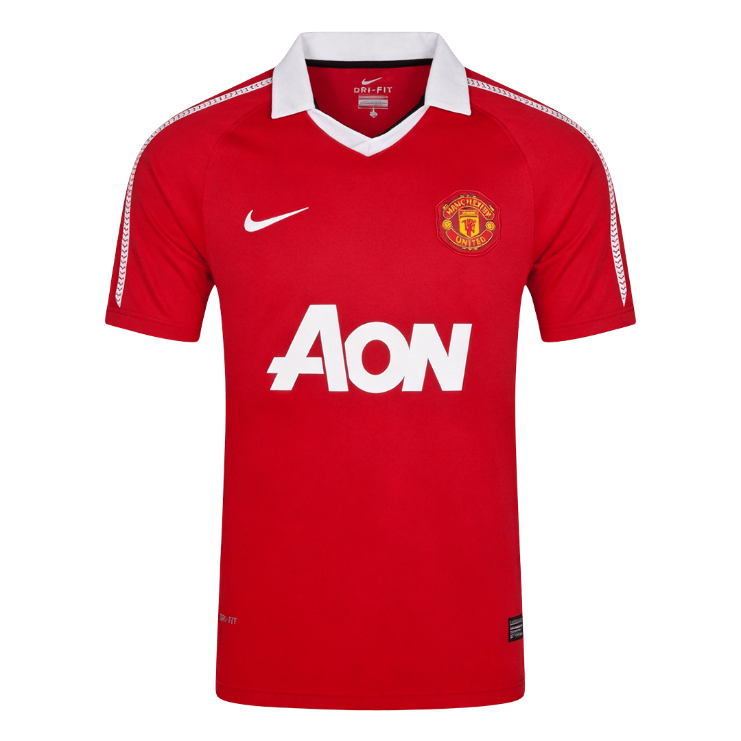 Retro Manchester United Domicile Maillot 2010/11 Rouge