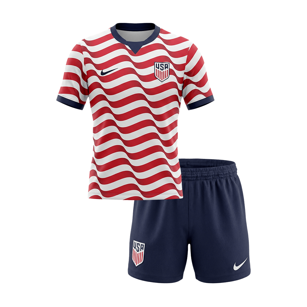 États-Unis Domicile Maillot Kit - Coupe du Monde 2026 Rouge&Blanc