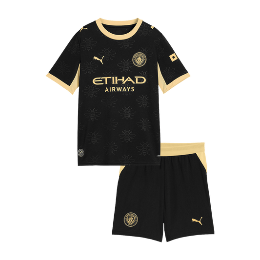Manchester City Extérieur Maillot Kit 2026/27 Enfant Noir