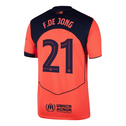 F.DE JONG #21 Barcelone Third Maillot 2025/26 Orange - UCL