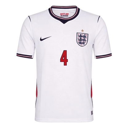 RICE #4 Angleterre Domicile Maillot - Coupe du Monde 2026 Blanc