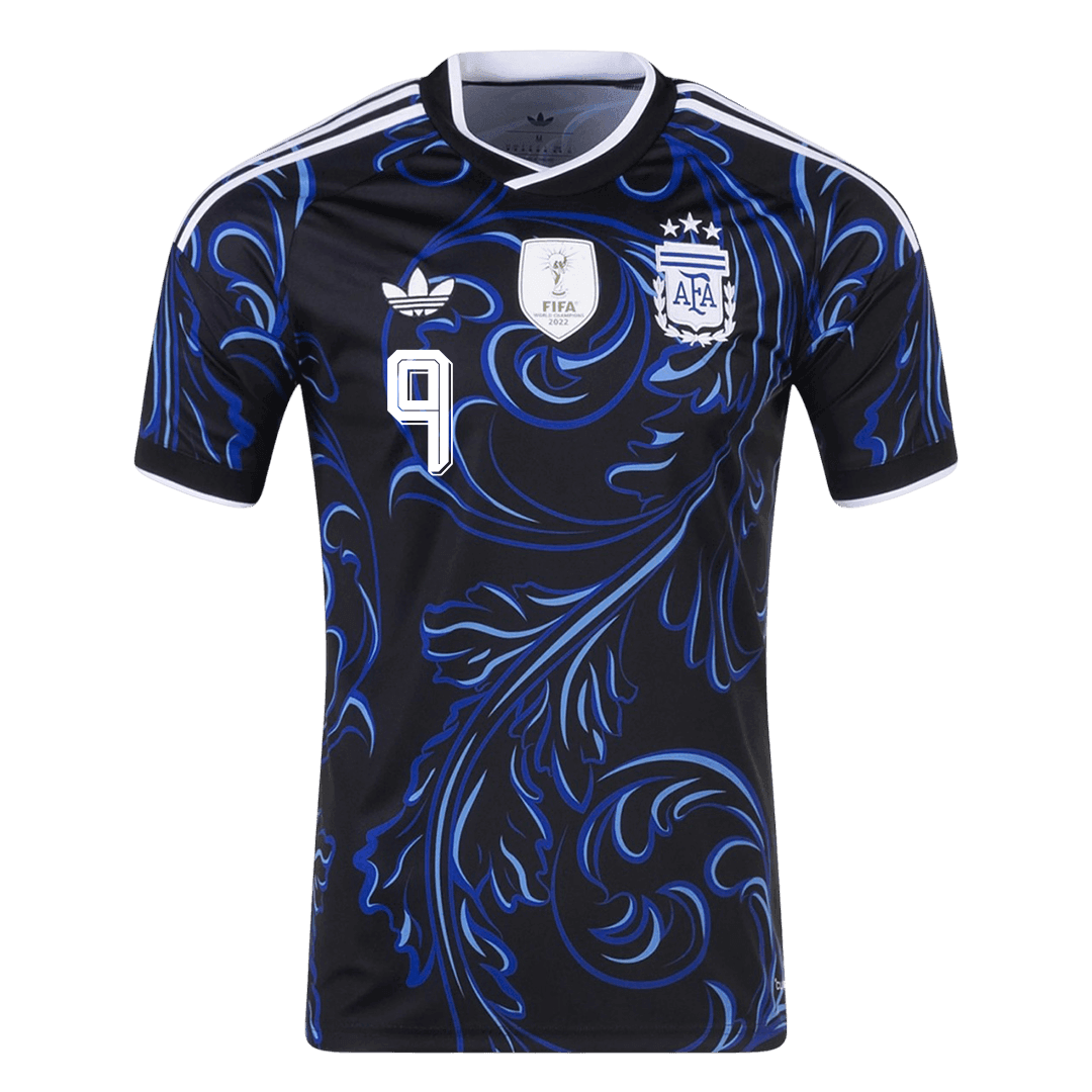J. ÁLVAREZ #9 Argentine Extérieur Maillot - Coupe du Monde 2026 Noir
