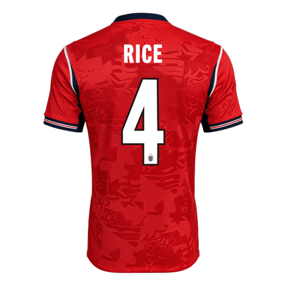 RICE #4 Angleterre Extérieur Maillot - Coupe du Monde 2026 Rouge