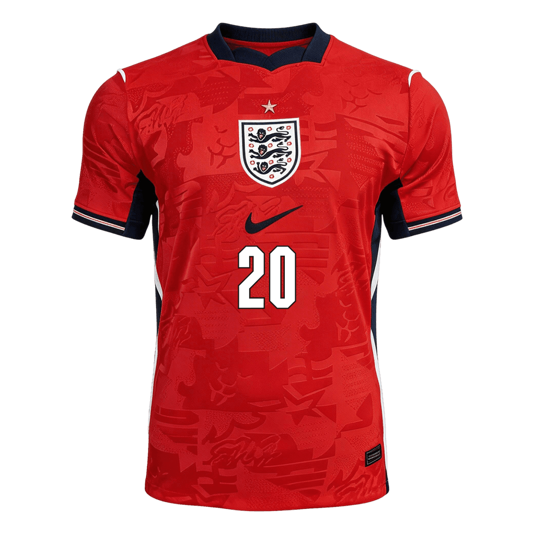 PALMER #20 Angleterre Extérieur Maillot - Coupe du Monde 2026 Rouge Joueur