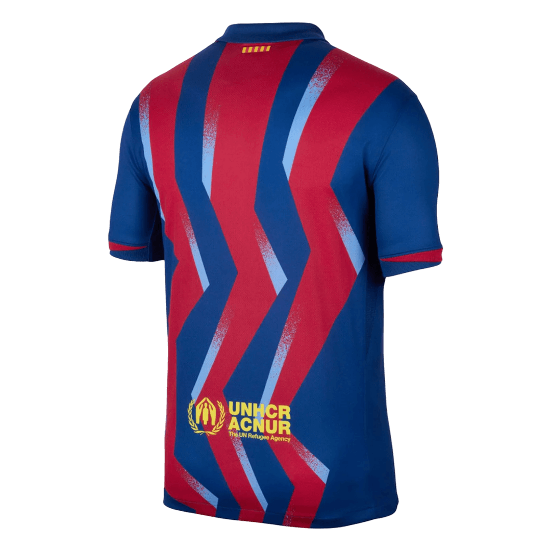 Barcelone Fourth Maillot 2025/26 Rouge&Bleu Grande Taille